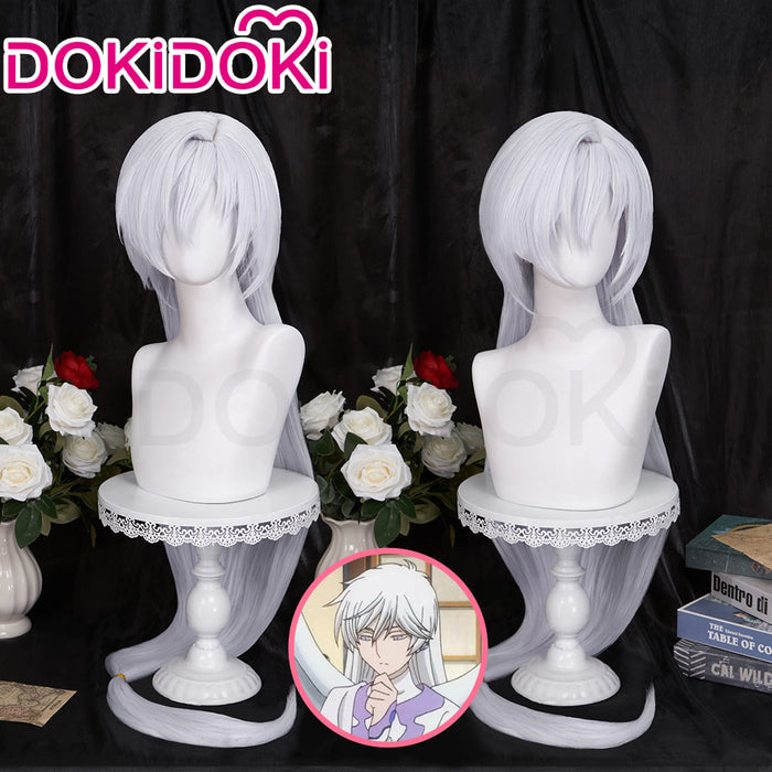 【Ready For Ship】DokiDoki Anime Card Captor Sakura Cosplay Yue Yukito Tsukishiro Wig Long Straight White Hair