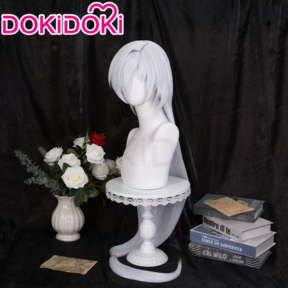 【Ready For Ship】DokiDoki Anime Card Captor Sakura Cosplay Yue Yukito Tsukishiro Wig Long Straight White Hair