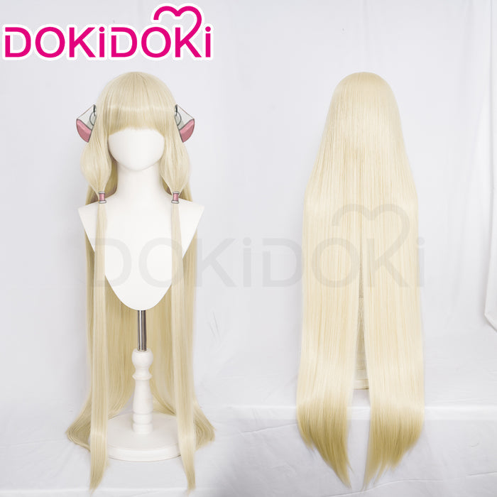 【Ready For Ship】DokiDoki Anime Chobits Cosplay Chi Wig Long Straight White Hair