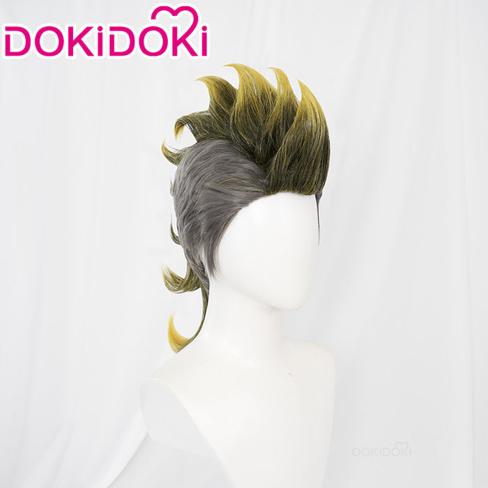 【Ready For Ship】DokiDoki Anime Cosplay Wig Grey Black Gold Gradient Hair