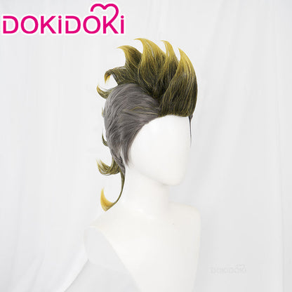 【Ready For Ship】DokiDoki Anime Cosplay Wig Grey Black Gold Gradient Hair