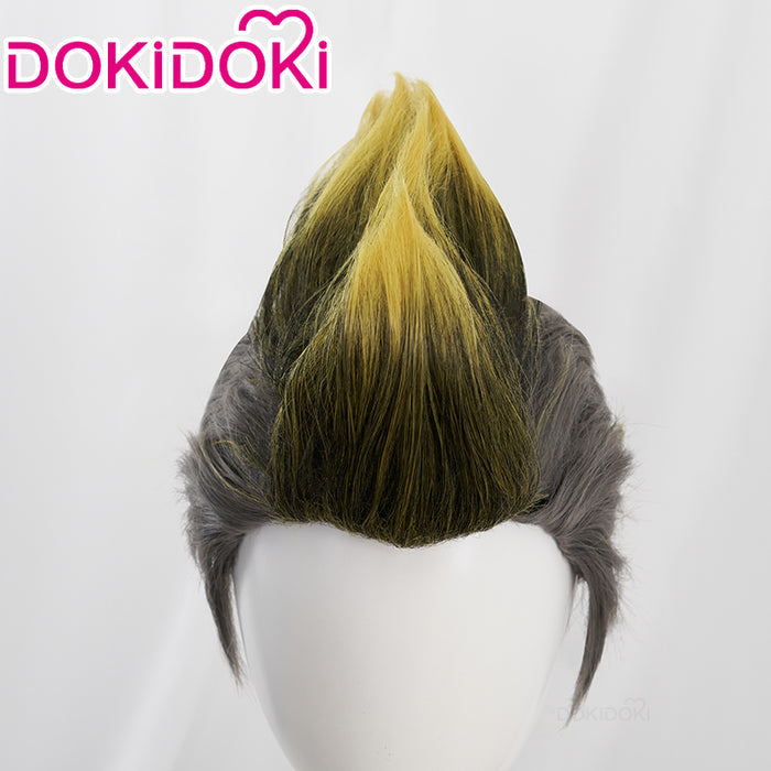 【Ready For Ship】DokiDoki Anime Cosplay Wig Grey Black Gold Gradient Hair