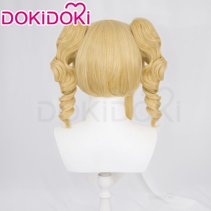 【Ready For Ship】DokiDoki Anime Cosplay Wig Long Curly Blonde Hair Twin Tail