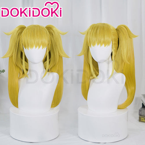 【Ready For Ship】DokiDoki Anime Cosplay Wig Long Straight Yellow Pony Tail Hair