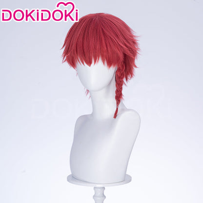 【Ready For Ship】DokiDoki Anime Cosplay Wig Red Pink Short Braid