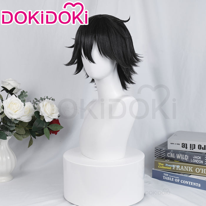 【Ready For Ship】DokiDoki Anime Cosplay Wig Short Black Hair/ Hat