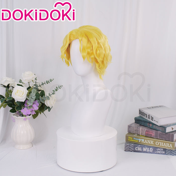 【Ready For Ship】DokiDoki Anime  Cosplay  Wig Short Curly Yellow Hair