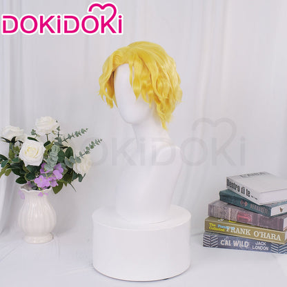 【Ready For Ship】DokiDoki Anime  Cosplay  Wig Short Curly Yellow Hair