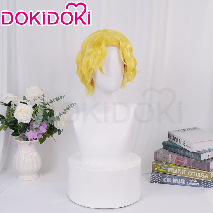 【Ready For Ship】DokiDoki Anime  Cosplay  Wig Short Curly Yellow Hair