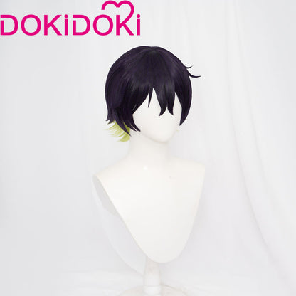 【Ready For Ship】DokiDoki Anime Cosplay  Wig Short Deep Purple Green Hair