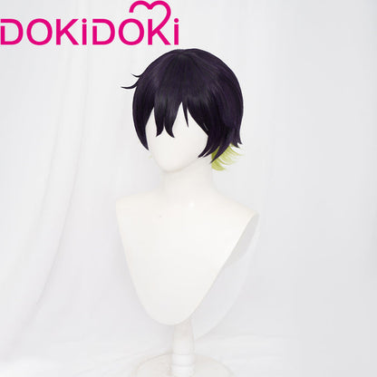 【Ready For Ship】DokiDoki Anime Cosplay  Wig Short Deep Purple Green Hair