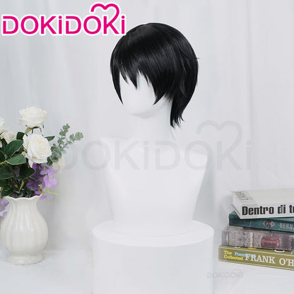 【Ready For Ship】DokiDoki Anime Cosplay Wig Short Straight Black Hair