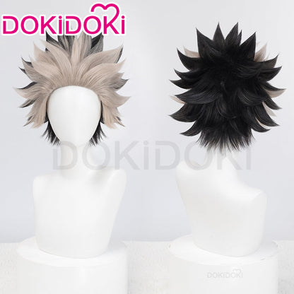 【Ready For Ship】DokiDoki Anime Cosplay Wig Short Straight Black White Hair