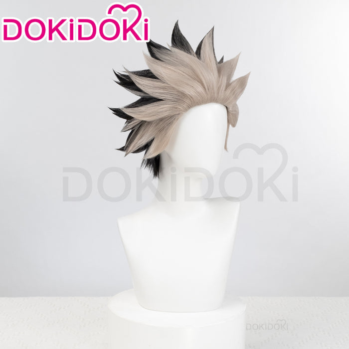 【Ready For Ship】DokiDoki Anime Cosplay Wig Short Straight Black White Hair