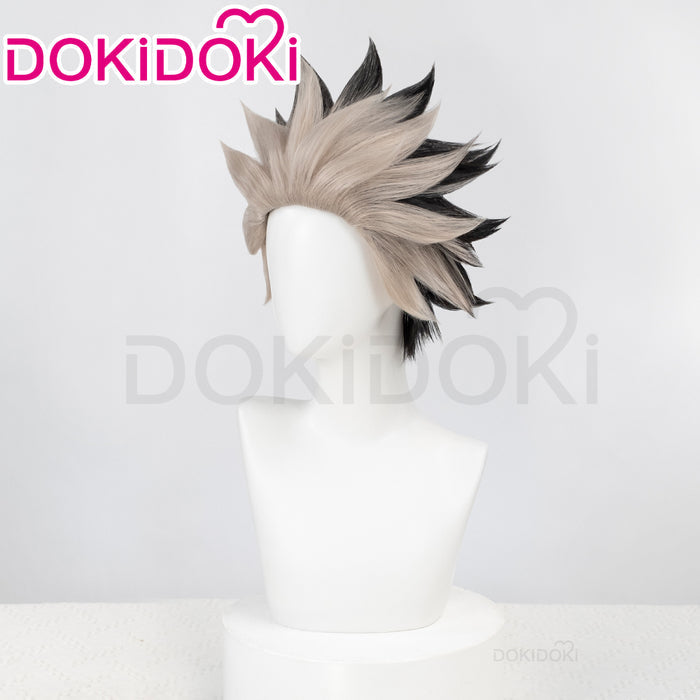 【Ready For Ship】DokiDoki Anime Cosplay Wig Short Straight Black White Hair