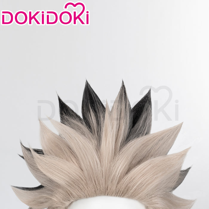 【Ready For Ship】DokiDoki Anime Cosplay Wig Short Straight Black White Hair
