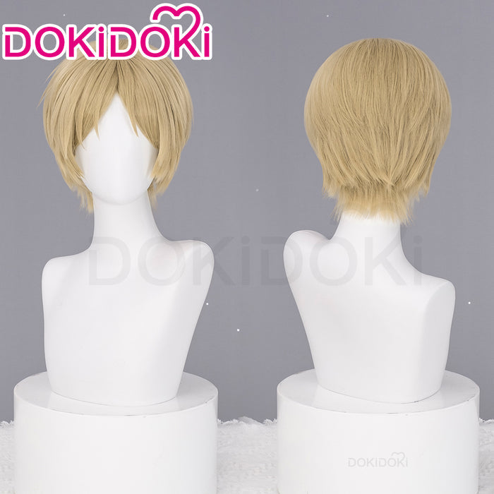【Ready For Ship】DokiDoki Anime Cosplay Wig Short Straight Golden Hair Men