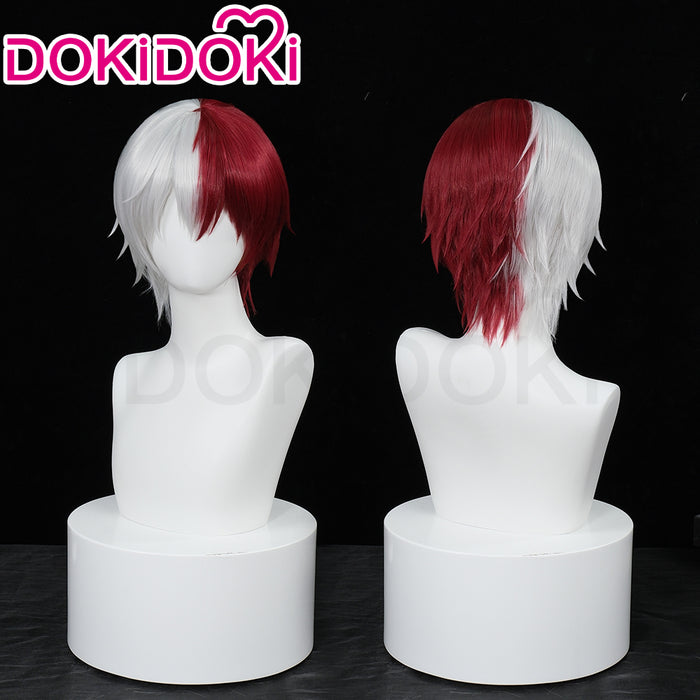 【Ready For Ship】DokiDoki Anime Cosplay Wig Short Straight Red White Hair