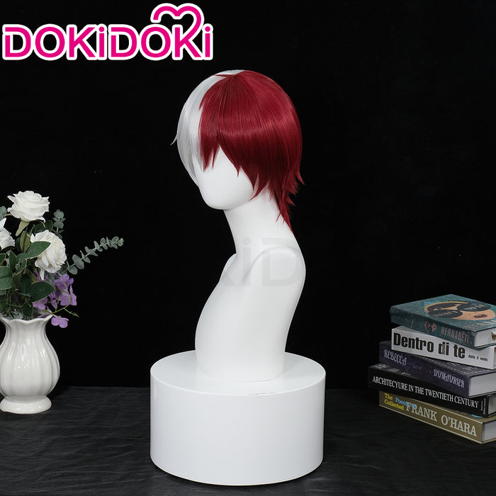 【Ready For Ship】DokiDoki Anime Cosplay Wig Short Straight Red White Hair