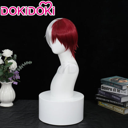 【Ready For Ship】DokiDoki Anime Cosplay Wig Short Straight Red White Hair