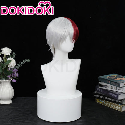 【Ready For Ship】DokiDoki Anime Cosplay Wig Short Straight Red White Hair