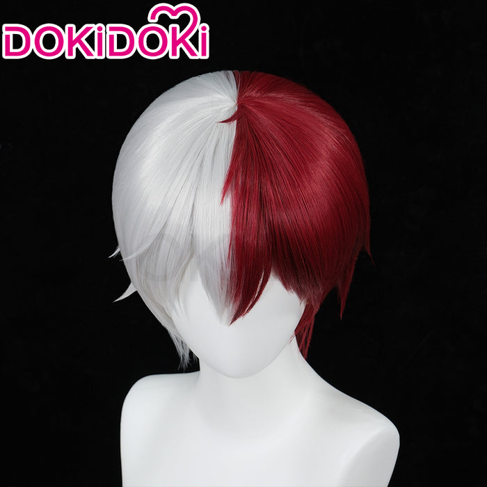 【Ready For Ship】DokiDoki Anime Cosplay Wig Short Straight Red White Hair
