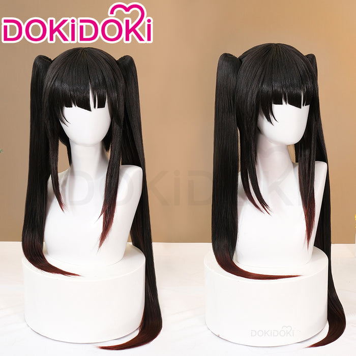 【Ready For Ship】DokiDoki Anime DATE A LIVE Cosplay Tokisaki Kurumi Wig Long Straight Black Hair