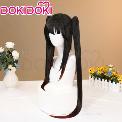 【Ready For Ship】DokiDoki Anime DATE A LIVE Cosplay Tokisaki Kurumi Wig Long Straight Black Hair