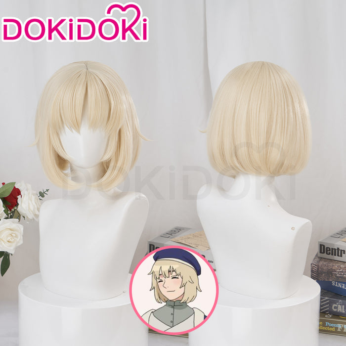 【Ready For Ship】DokiDoki Anime Delicious in Dungeon Cosplay Falin Wig Short Off-White/ Grey Wig Dungeon Meshi