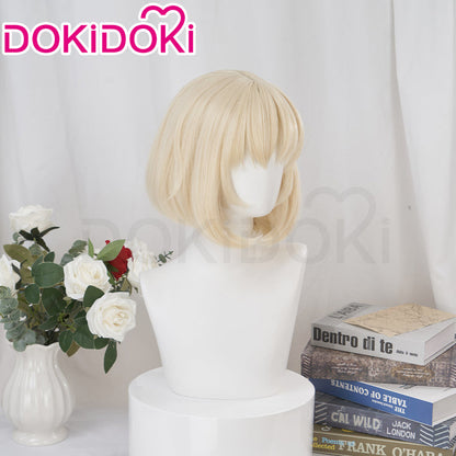 【Ready For Ship】DokiDoki Anime Delicious in Dungeon Cosplay Falin Wig Short Off-White/ Grey Wig Dungeon Meshi