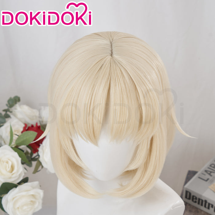 【Ready For Ship】DokiDoki Anime Delicious in Dungeon Cosplay Falin Wig Short Off-White/ Grey Wig Dungeon Meshi