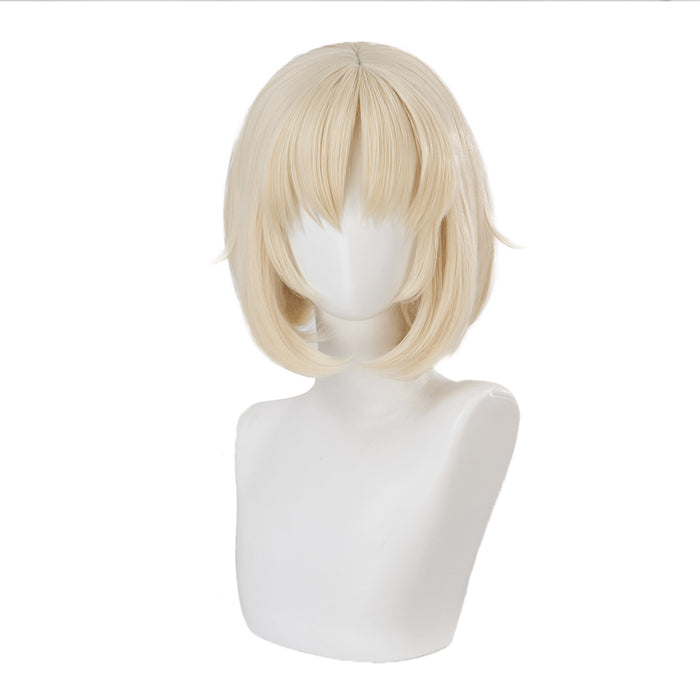 【Ready For Ship】DokiDoki Anime Delicious in Dungeon Cosplay Falin Wig Short Off-White/ Grey Wig Dungeon Meshi
