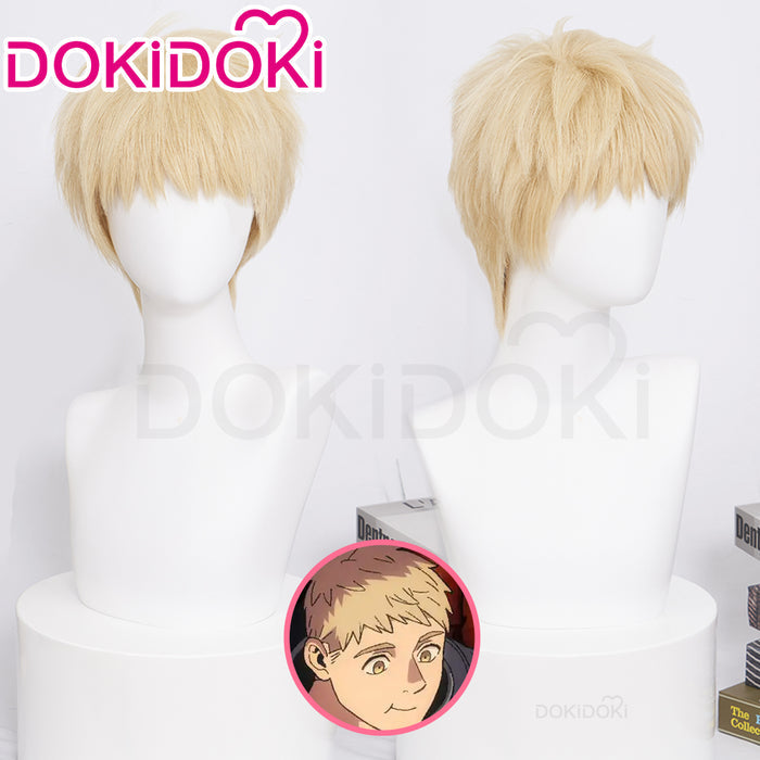 【Ready For Ship】DokiDoki Anime Delicious in Dungeon Cosplay Laios Touden Wig Short Yellow Wig Dungeon Meshi