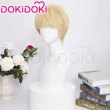 【Ready For Ship】DokiDoki Anime Delicious in Dungeon Cosplay Laios Touden Wig Short Yellow Wig Dungeon Meshi