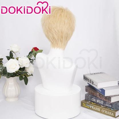 【Ready For Ship】DokiDoki Anime Delicious in Dungeon Cosplay Laios Touden Wig Short Yellow Wig Dungeon Meshi