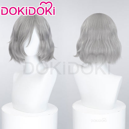 【Ready For Ship】DokiDoki Anime Delicious in Dungeon Cosplay Mithrun Wig Short Curly Silver Wig Dungeon Meshi
