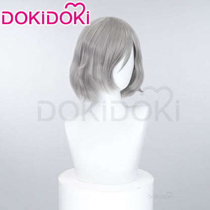 【Ready For Ship】DokiDoki Anime Delicious in Dungeon Cosplay Mithrun Wig Short Curly Silver Wig Dungeon Meshi