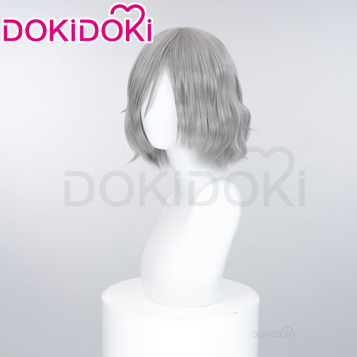 【Ready For Ship】DokiDoki Anime Delicious in Dungeon Cosplay Mithrun Wig Short Curly Silver Wig Dungeon Meshi