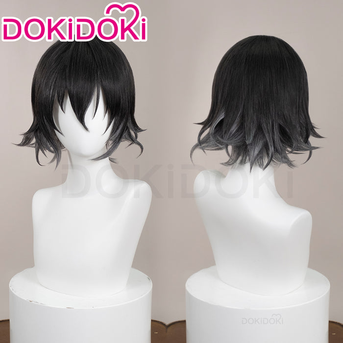 【Ready For Ship】DokiDoki Anime Diabolik Lovers Cosplay Mukami Azusa Wig Short Straight Black White Hair