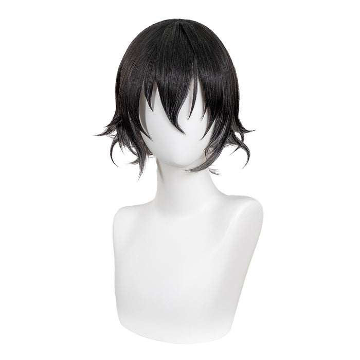 【Ready For Ship】DokiDoki Anime Diabolik Lovers Cosplay Mukami Azusa Wig Short Straight Black White Hair