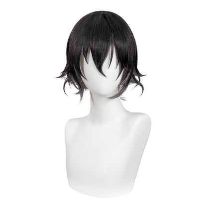 【Ready For Ship】DokiDoki Anime Diabolik Lovers Cosplay Mukami Azusa Wig Short Straight Black White Hair