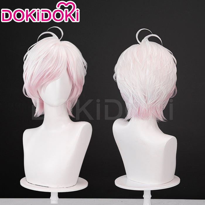 【Ready For Ship】DokiDoki Anime Diabolik Lovers Cosplay Sakamaki Subaru Wig Short Straight White Pink Hair