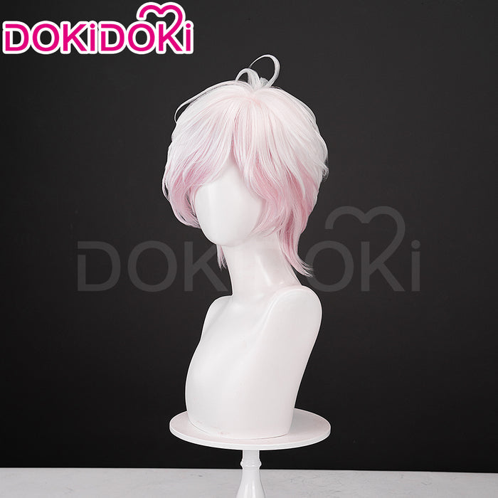 【Ready For Ship】DokiDoki Anime Diabolik Lovers Cosplay Sakamaki Subaru Wig Short Straight White Pink Hair