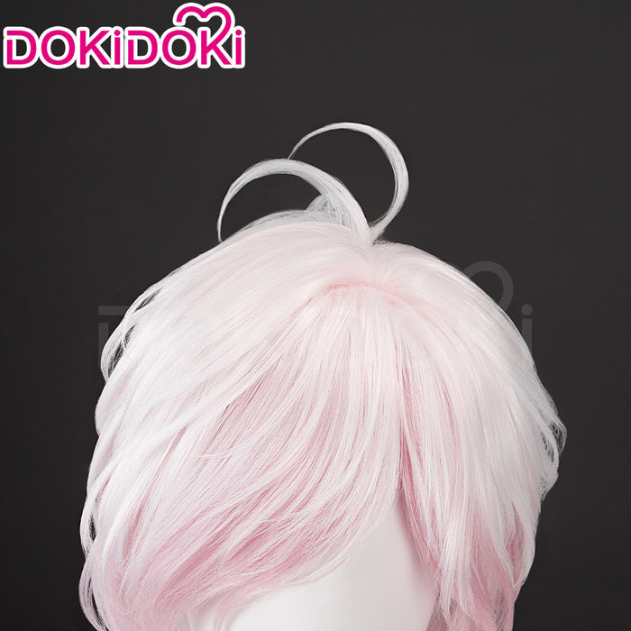 【Ready For Ship】DokiDoki Anime Diabolik Lovers Cosplay Sakamaki Subaru Wig Short Straight White Pink Hair