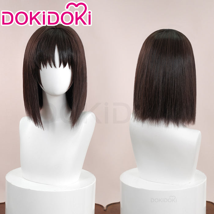 【Ready For Ship】DokiDoki Anime Fate/strange Fake Cosplay Ayaka Sajyou Wig Short Straight Brown Hair