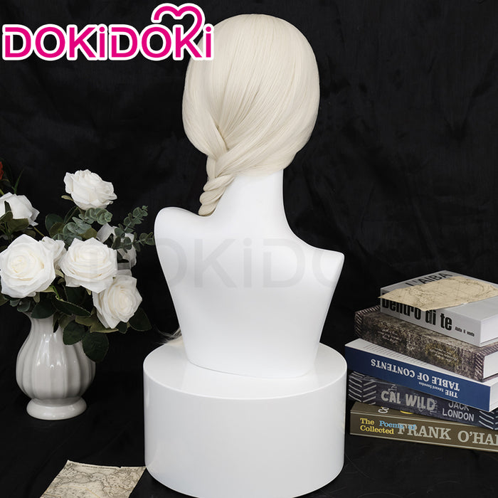【Ready For Ship】DokiDoki Anime Gokurakugai Cosplay Tao Wig Long Straight White Gradient Hair