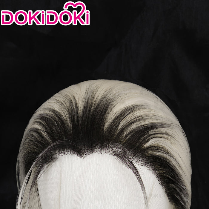 【Ready For Ship】DokiDoki Anime Gokurakugai Cosplay Tao Wig Long Straight White Gradient Hair