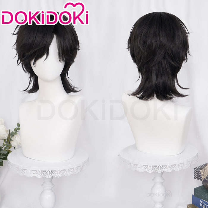 【Ready For Ship】DokiDoki Anime Gokurakugai Cosplay Yoru Wig Short Straight Black Hair