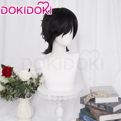 【Ready For Ship】DokiDoki Anime Gokurakugai Cosplay Yoru Wig Short Straight Black Hair