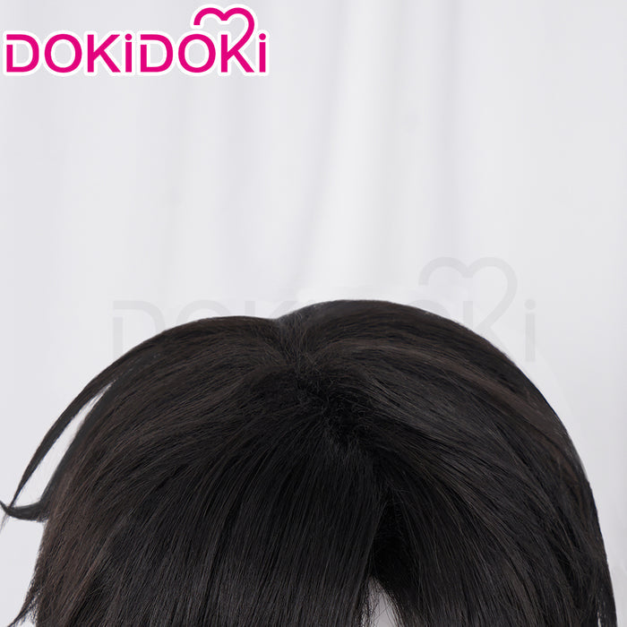 【Ready For Ship】DokiDoki Anime Gokurakugai Cosplay Yoru Wig Short Straight Black Hair